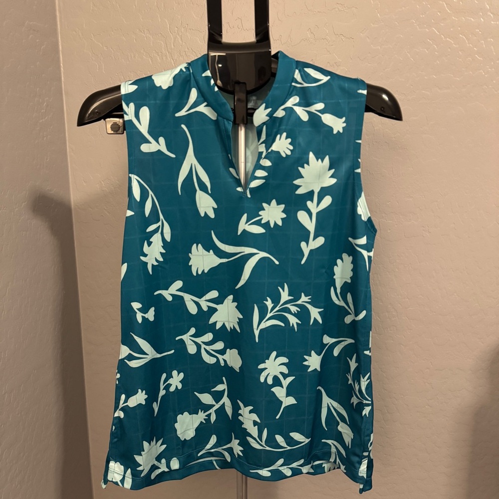 Nike Golf Dri-FIT Sleeveless  Floral Teal Women’s Medium NWT